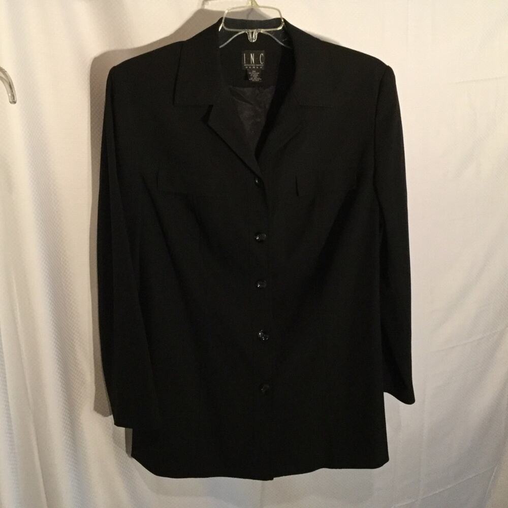 Inc Long style black blazer 16 worn once